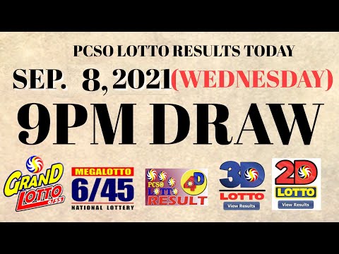 Lotto Result Today 9pm September 8 2021 6/55 6/45 4D Swertres Ez2 PCSO