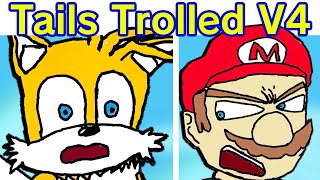 Friday Night Funkin' VS Tails Gets Trolled V4 FULL WEEK   Cutscenes (FNF Mod/Sonic/Mario/Luigi)