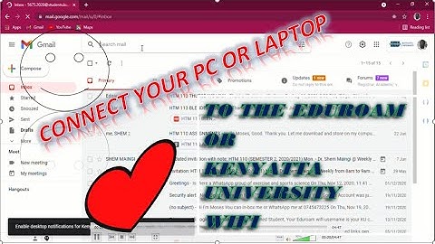 How to connect your laptop or PC to the eduroam or kenyatta university WIFI😜😋💓