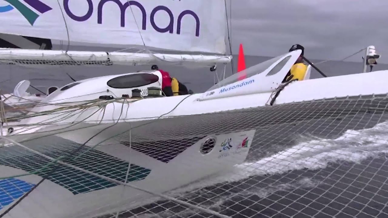 David Graham of Oman Sail on board Musandam Oman Sail in the Rolex Fastnet Race 2015.