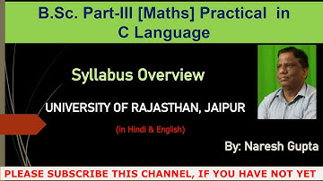 B.Sc Part-III Mathematics Practical Syllabus Overview | C Programming