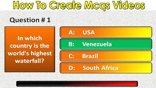 how to create mcqs videos for youtube Channel