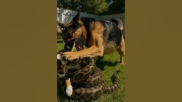 Puppy Saves Cat from Python Attack #wildlife #animals #wildliferescue  #shorts  #ai