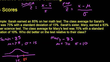 Measures of Relative Standing  - z scores