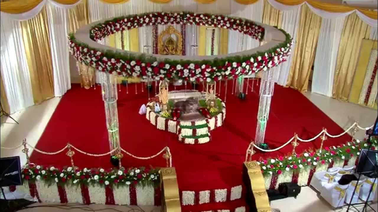 Hindu Wedding stage Decoration in Trivandrum | RDR Auditorium | by ...