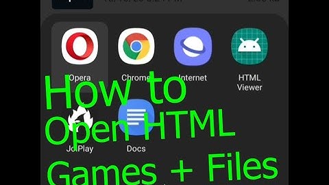 How to Open an HTML file on Mobile