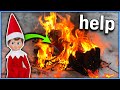 Setting my elf on the shelf on fire 