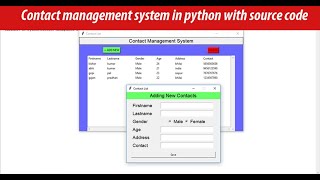 Contact management system in python with source code