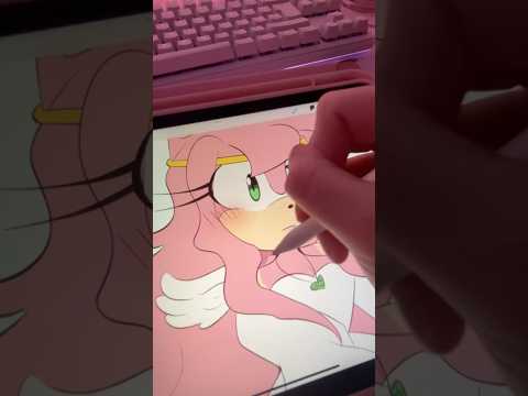 DESENHANDO AMY ROSE 🩷 fantasia sônica #sonic #amyrose #artista