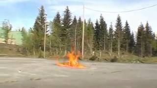 Potato Cannon Combustion shooting 1 liter Gasoline Firebombs