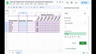 Using Checkboxes & Simple Conditional Formatting in Google Sheets
