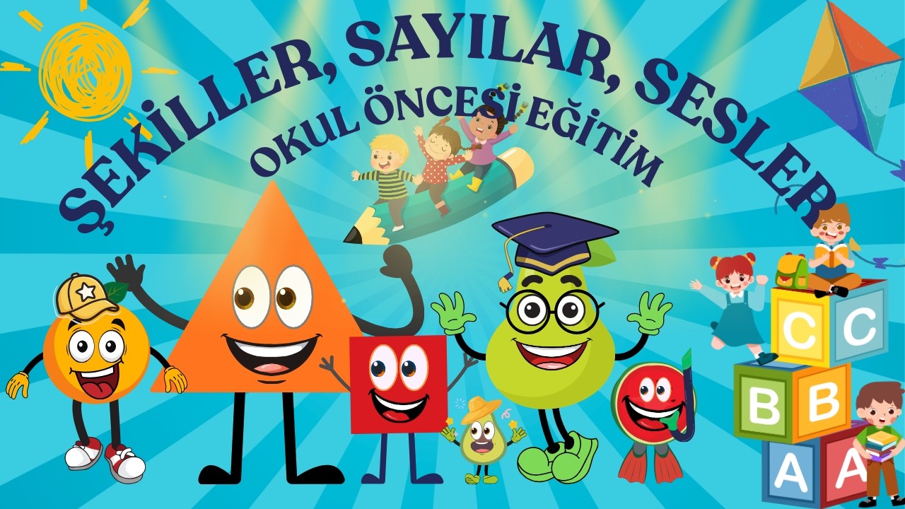 Renkleri, Sayıları, Şekilleri ve Sesleri Öğreniyorum! | Okul Öncesi Eğitici Video 🍎🔢🎨