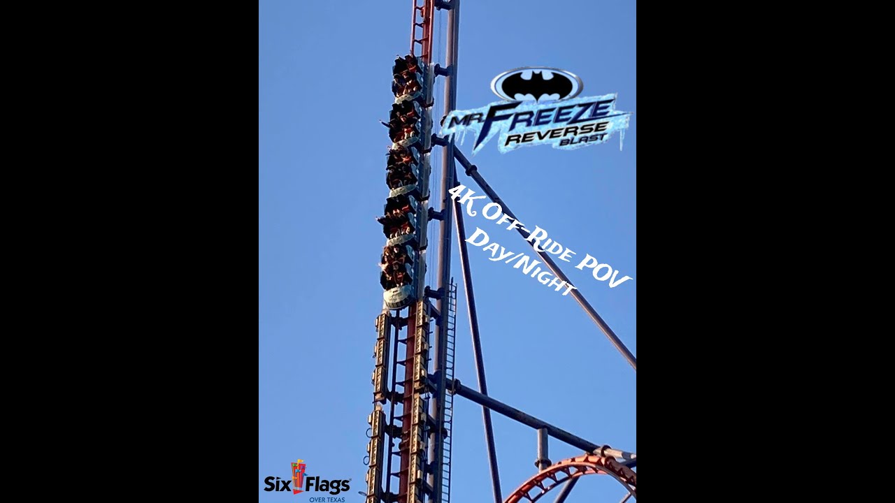 4K Off Ride POV Mr Freeze Reverse Blast! Six Flags Over Texas! - YouTube