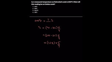 A measured #temperature on #fahrenheit scale is 200°F, find on #celsius scale?