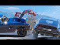 Gta 5 iron spiderman no seatbelt car crashes  spiderman cars gameplay 17