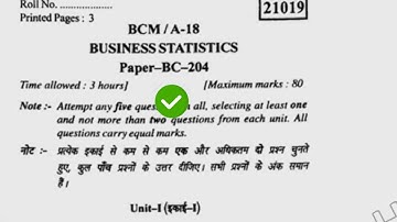 2016 Kuk BCom Pass 2nd Sem Business Statistics Question Paper