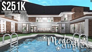 Modern Duplex (Part 1) | Roblox Bloxburg | GamingwithV