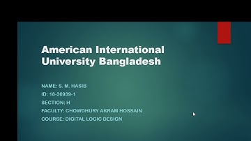 Password Security System | Digital Logic Design | Project | Github | Spring 20-21 | AIUB | S M Hasib