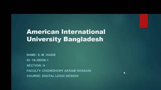 Password Security System | Digital Logic Design | Project | Github | Spring 20-21 | AIUB | S M Hasib