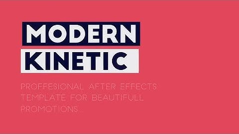 Kinetic Typography Opener After Effects Templates