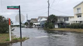 November 7 2021. King Tide Flooding in Cherry Grove Beach South Carolina