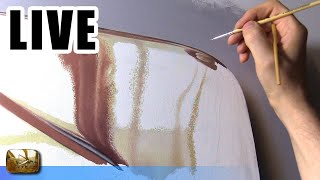 Painting Live - Gold Play Button - 7th day