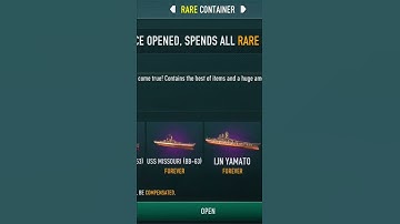 Battle of Warships open golden rare container