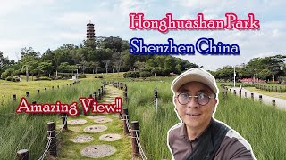 Honghuashan Park Amazing Beautiful Park In Shenzhen China - Sea Of Grass & Pagoda - Great Attraction