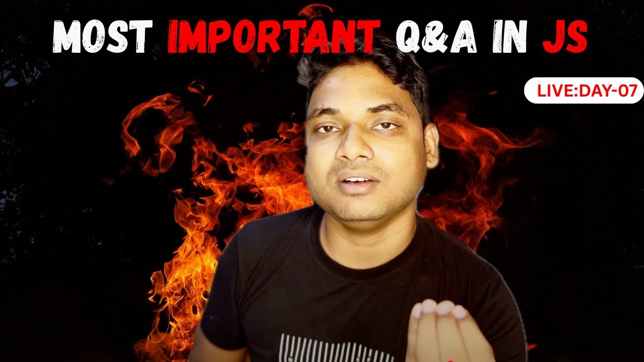 Most Important JavaScript Interview Question In 2025 || Live on youtube ...