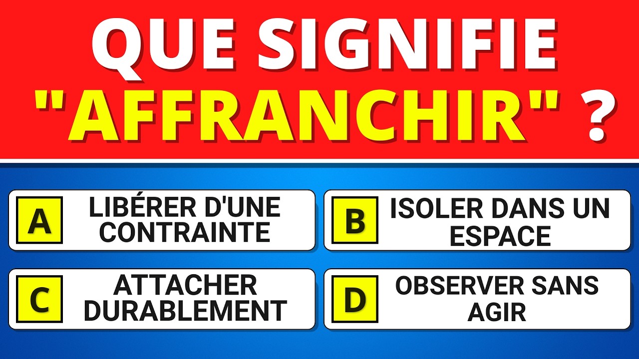 Peux-tu Deviner la Signification de ces 35 Mots Français Difficiles ? 🤯 ...