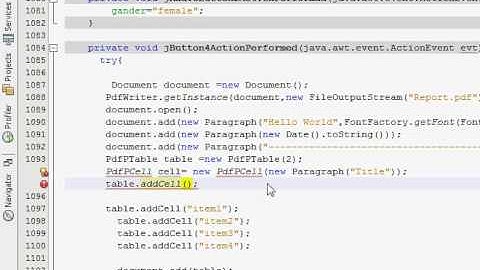 Java prog#78. Reports : Itext :Add title to Table,change cell colour ,text alignment