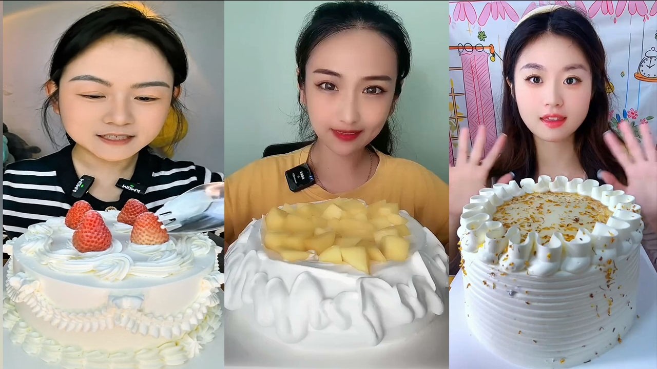 ASMR MOUSE CAKE || LAVA CAKE, MOCHI, CREPE ROLL CAKE