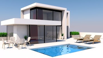 Cinema 4d Modeling Tutorial - Modern Villa | Cinema 4D Tutorial | C4D Tutorial | C4D