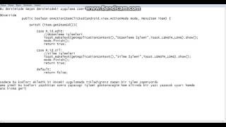Android Context Menu Action Mode 2