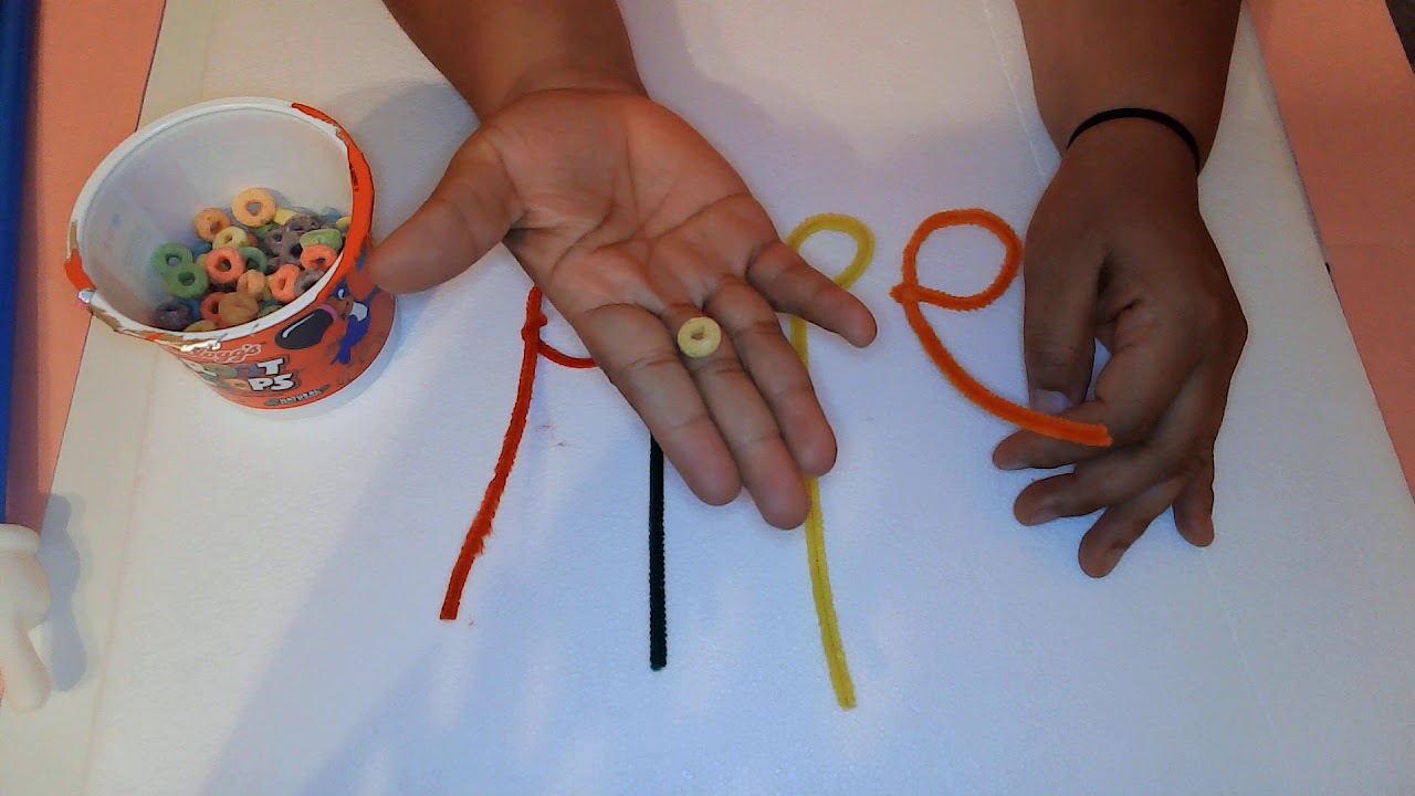 Let's Sort By Color (using Pipe Cleaners & Fruit Loops) YouTube