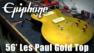 M*e様 Epiphone '56 Les Paul Gold Top P-90 Open Box Epiphone 1956 Les Paul Pro Electric Guitar Metallic