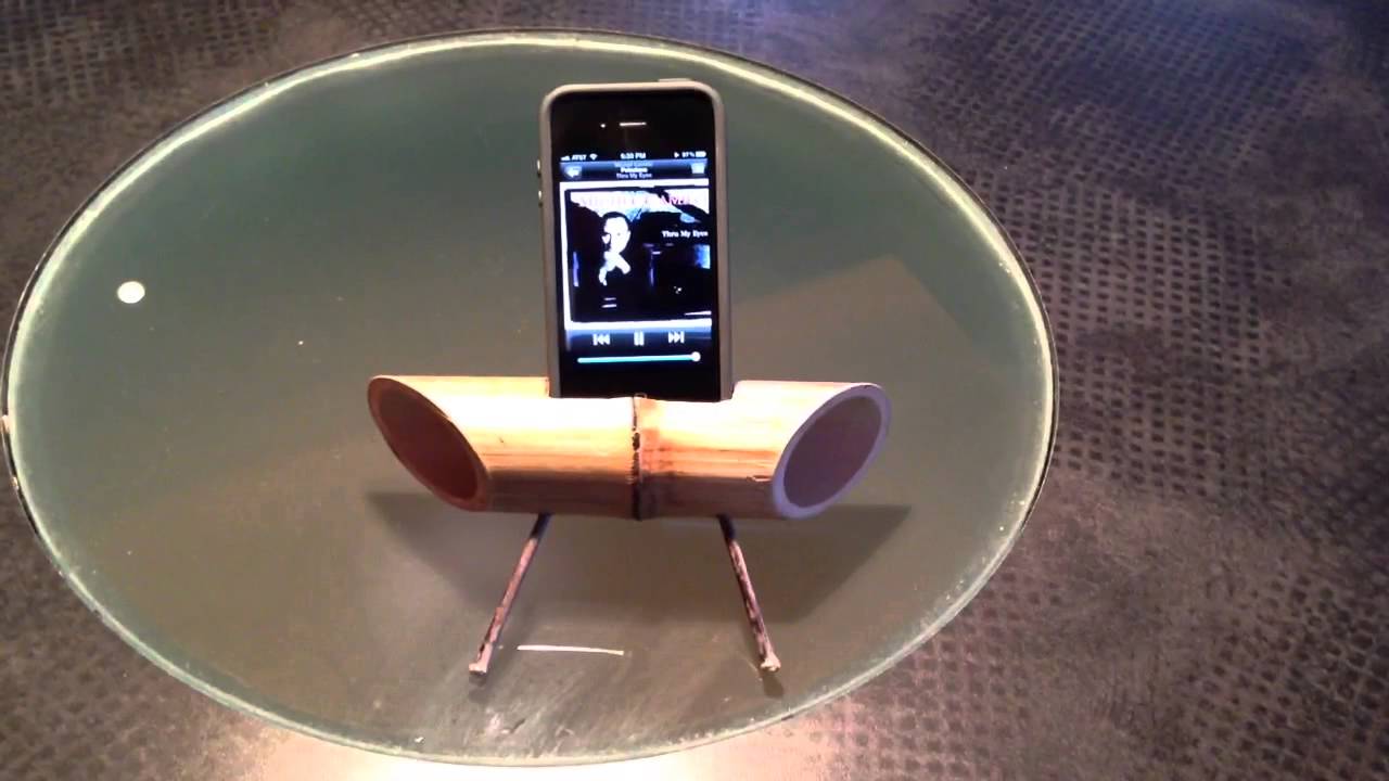 Bamboo IPhone speakers