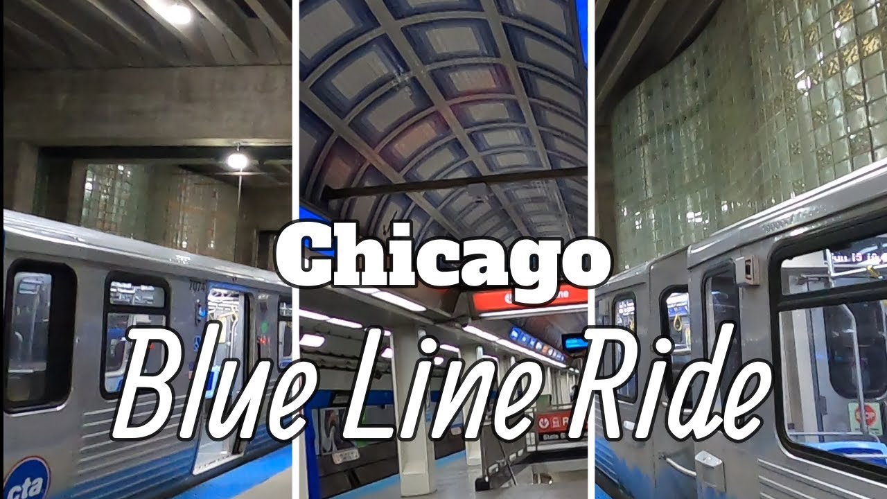 🚊Night Time Ride on Blue Line | O'Hare International Airport | Chicago, IL