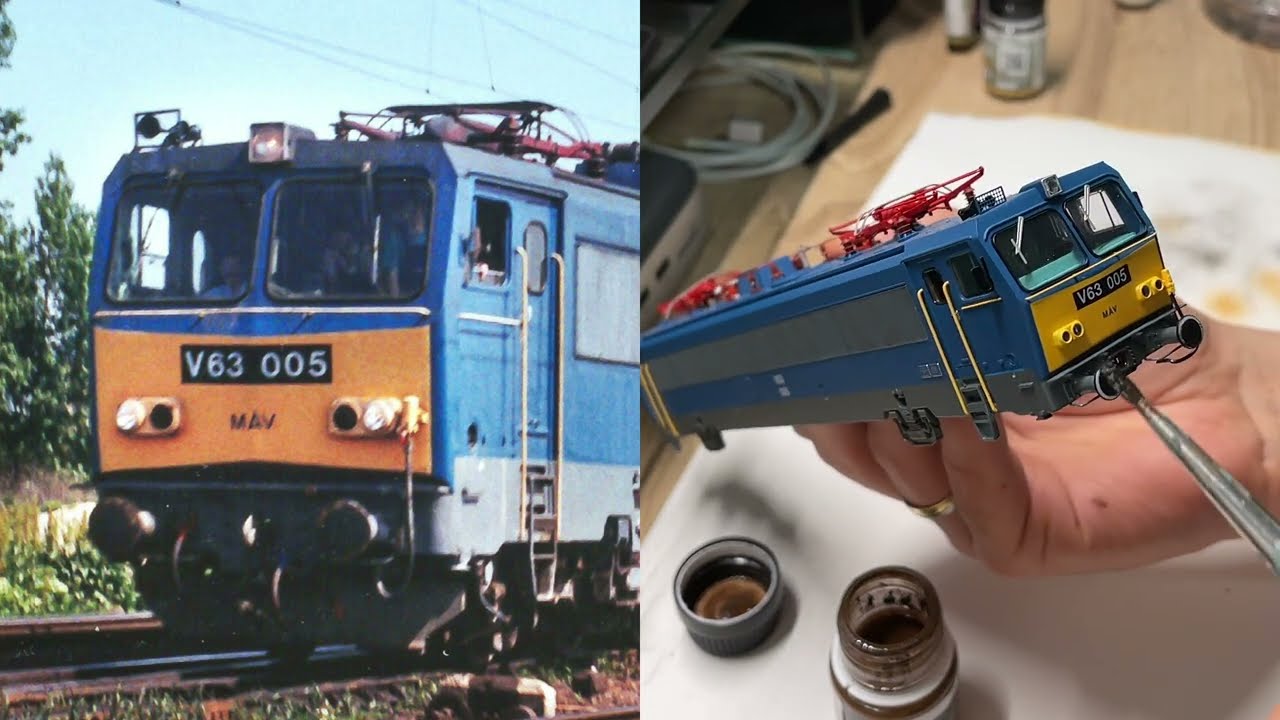 Az ACME MÁV V63 005-ös mozdonyom koszolása