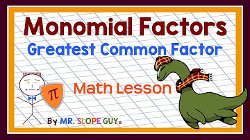 Factoring Monomials Math Lesson GCF