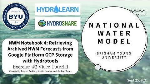 National Water Model- Notebook 4: Hydrotools (Exercise #2- Video Tutorial)
