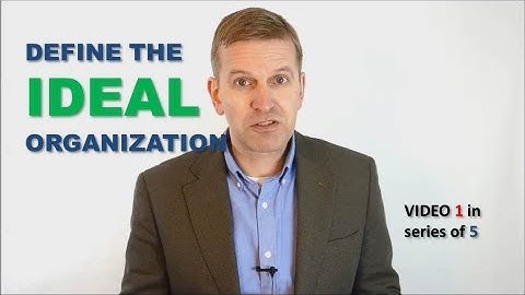 Idealized design....Five ideas about organization design PART 1