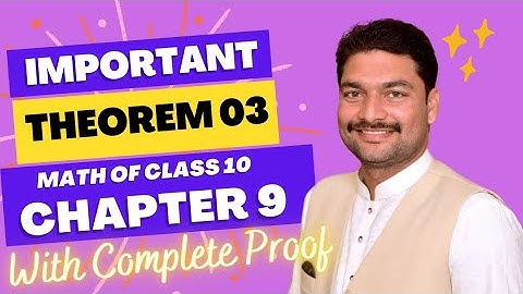 Theorem 03 Math Class 10 Chapter 9 | Punjab Text Book | Board Past Papers Theorems | EDUCATOR4U