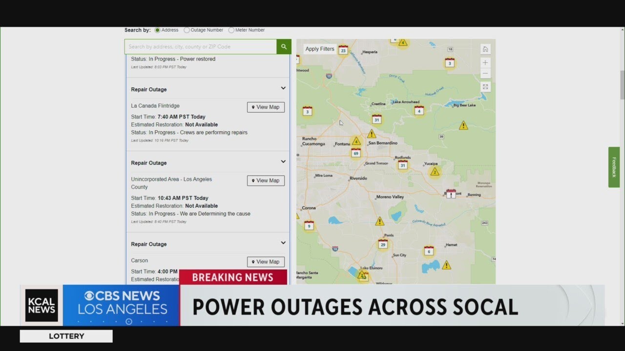Thousands without power across SoCal due to storm - YouTube