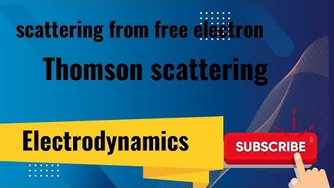 Scattering from free electron Thomson Scattering #electrodynamics #physics #msc