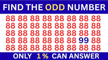 Find The Odd Number Challenge 🔥 | Only Genius Can Solve This Quiz!