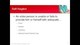 Elder Abuse Identification and Reporting