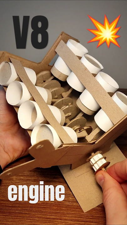 V8 Paper Engine Model