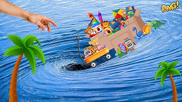 Experiment Whirlpool Hole Vs Toys 🧸🦖🌈🧩🎈  🌟 🎲🟥🟩⬜🟦🟨 Vortex Whirlpool | Part 74 |