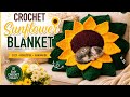 Crochet This Stunning Sunflower Blanket in Just Steps 🌻